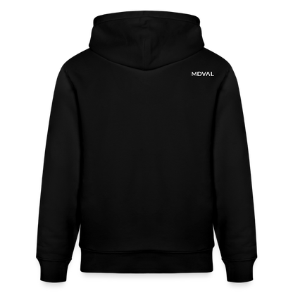 Templerhoodie | Siegel des Templerordens "Zwei Reiter auf einem Pferd" | dunkel | Bio Hoodie - Schwarz