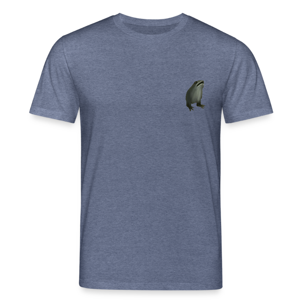Mittelalterliche Tiere T-Shirt I "Frosch ohne Arme" I dunkel I Bio-Shirt - Dunkelblau meliert