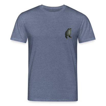 Mittelalterliche Tiere T-Shirt I "Frosch ohne Arme" I dunkel I Bio-Shirt - Dunkelblau meliert