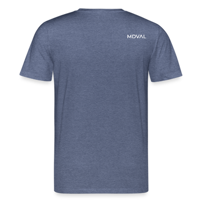 Mittelalterlicher Helm T-Shirt I "Schaller" I Spätmittelalter I dunkel I Bio-Shirt - Dunkelblau meliert