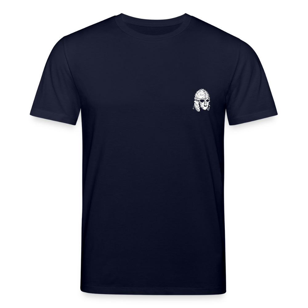 Mittelalterlicher Helm T-Shirt I "Sutton Hoo" I Frühmittelalter I dunkel I Bio-Shirt - Navy