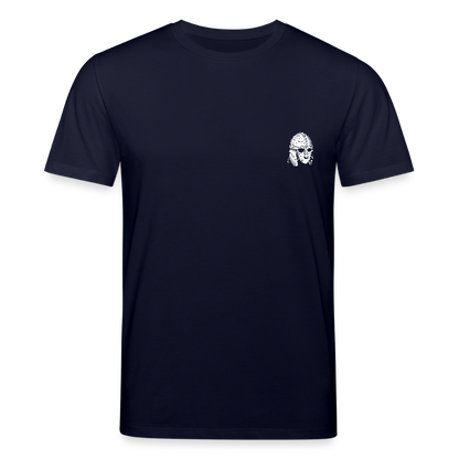 Mittelalterlicher Helm T-Shirt I "Sutton Hoo" I Frühmittelalter I dunkel I Bio-Shirt - Navy