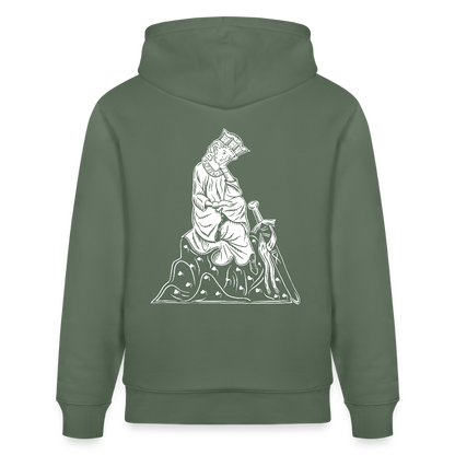 Mittelalterlicher Codex I Walther von der Vogelweide I Bio-Hoodie - Tanngrün