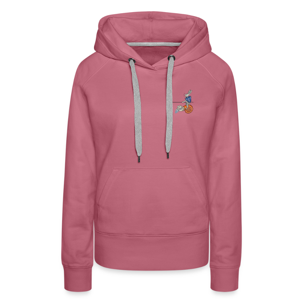 NEUES PROD FRAUEN HOODIE Tjostender Hase - Malve