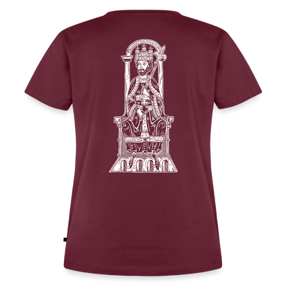 NEUES PROD Bio-Shirt Damen Friedrich I. Barbarossa - Burgunderrot