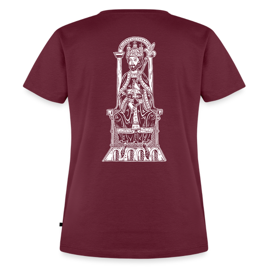 NEUES PROD Bio-Shirt Damen Friedrich I. Barbarossa - Burgunderrot