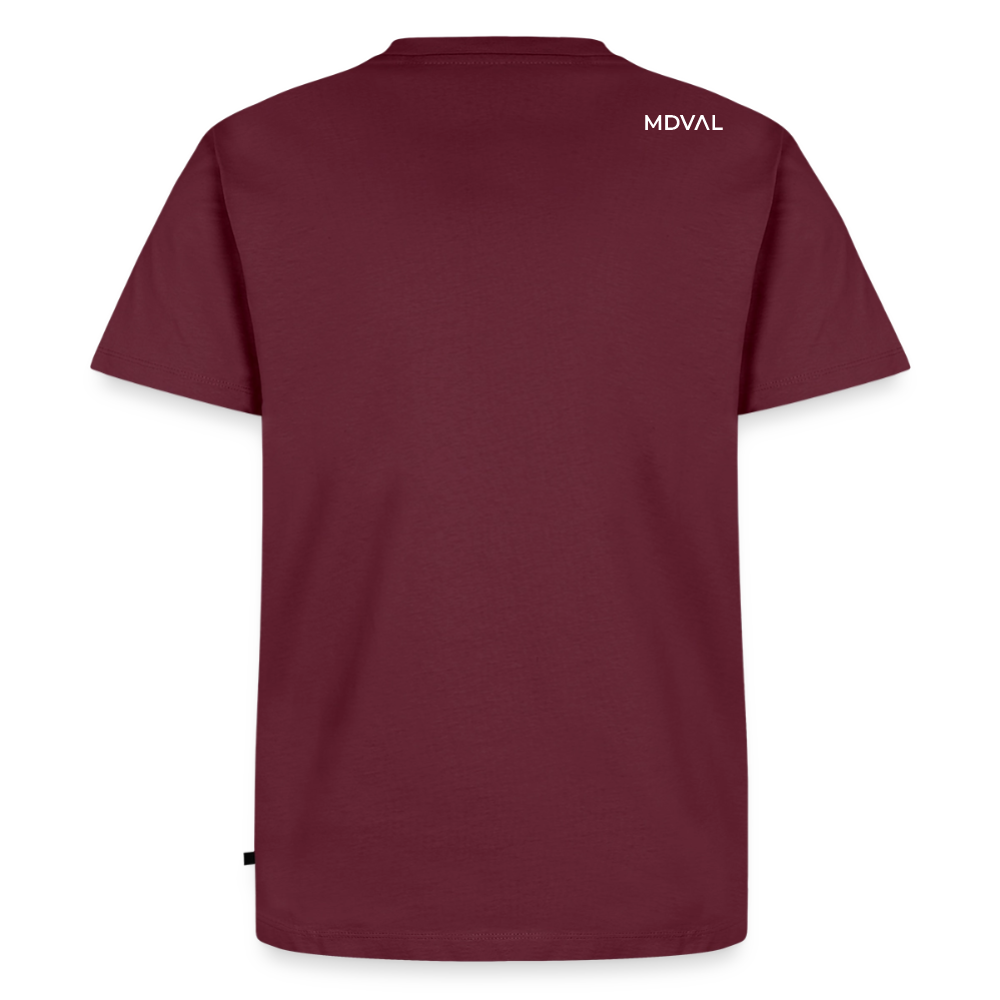 Templer Shirt | Siegel des Templerordens "Zwei Reiter auf einem Pferd" | dunkel | Bio Hoodie - Burgunderrot
