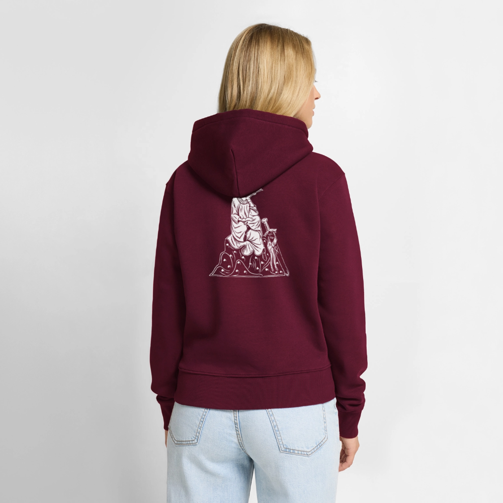 NEUES PROD FRAUEN HOODIE Walther von der Vogelweide - Burgunderrot