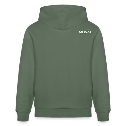 Mittelalterliches Schwert Bio-Hoodie I "langes swertt" I Spätmittelalter I dunkel I - Tanngrün