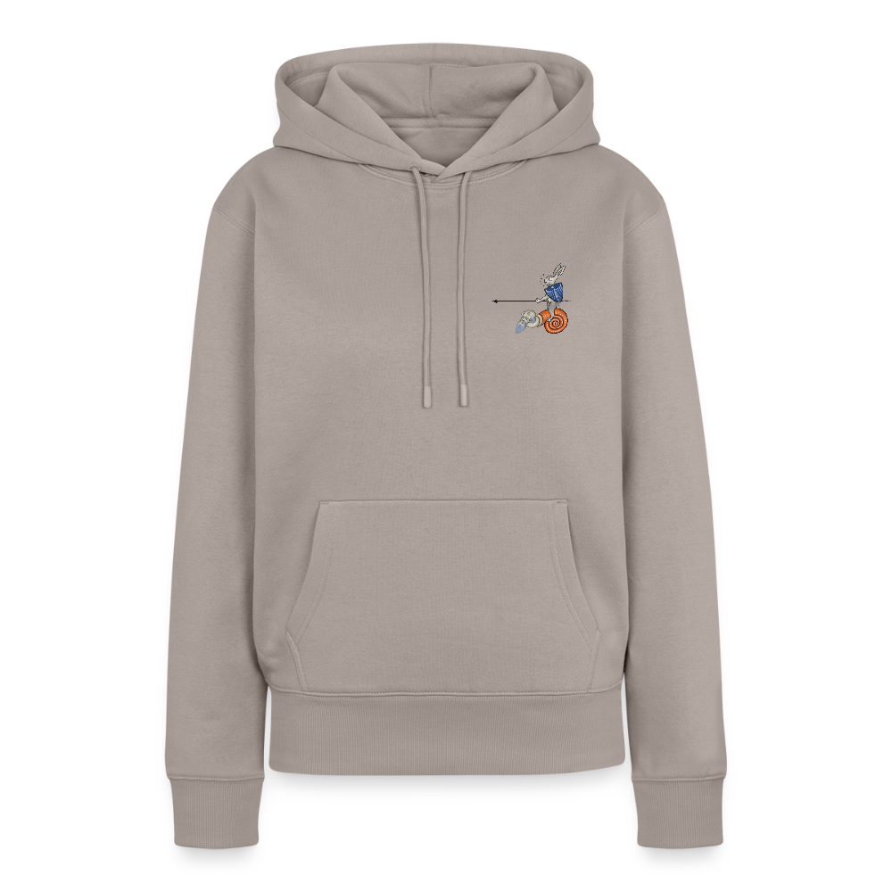 NEUES PROD FRAUEN HOODIE Tjostender Hase - Taupe