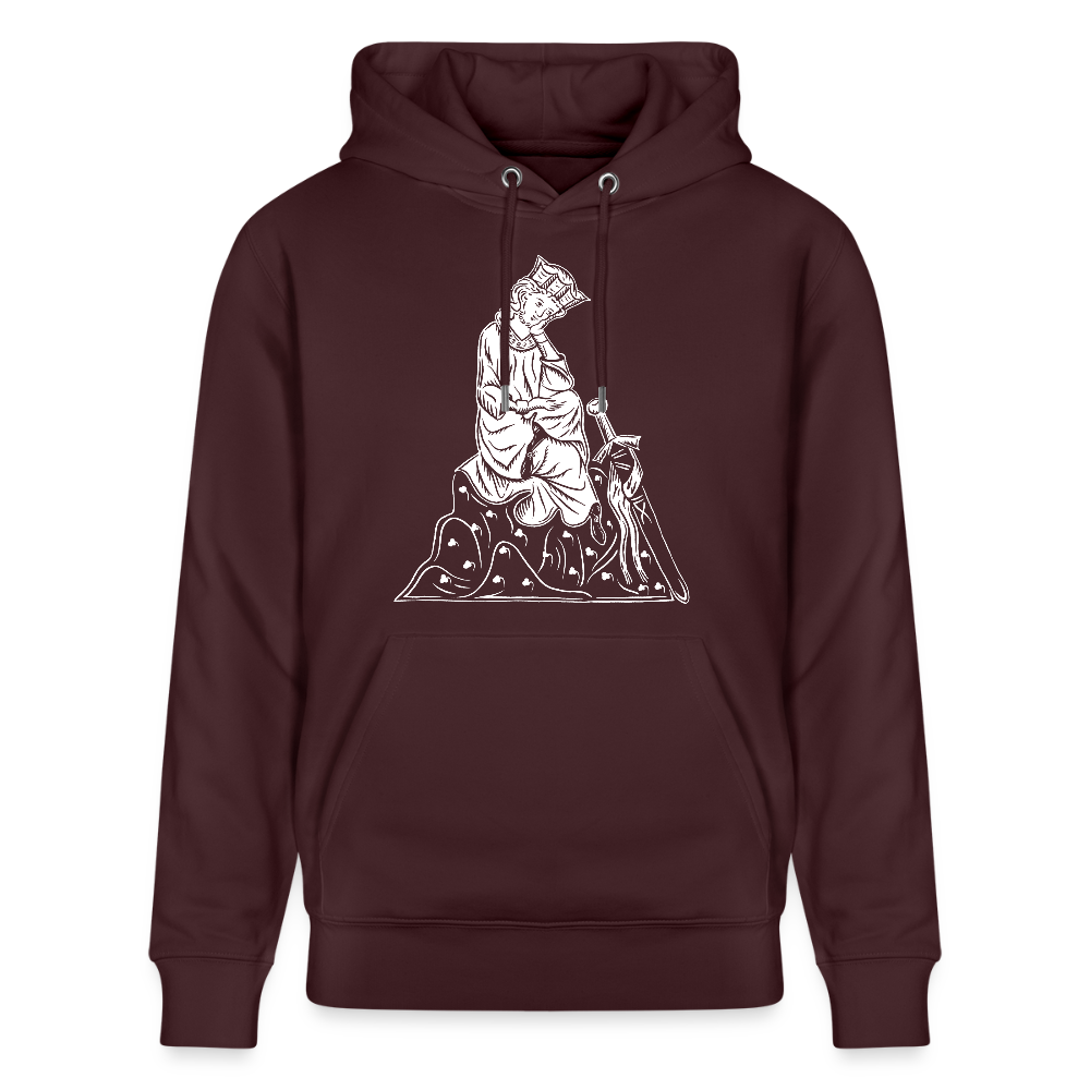 Mittelalterlicher Codex I Walther von der Vogel I front I Bio-Hoodie - Maroon