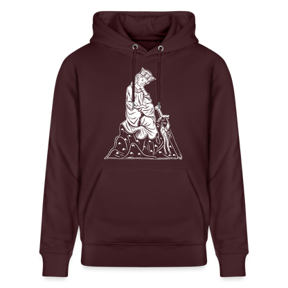 Mittelalterlicher Codex I Walther von der Vogel I front I Bio-Hoodie - Maroon