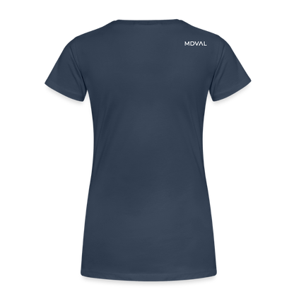 Templer Shirt | Symbol der Templer "Zwei Reiter auf einem Pferd" I dunkel I Bio-Shirt Damen - Navy