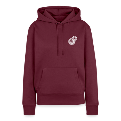 NEUES PROD FRAUEN HOODIE Templer Siegel - Burgunderrot