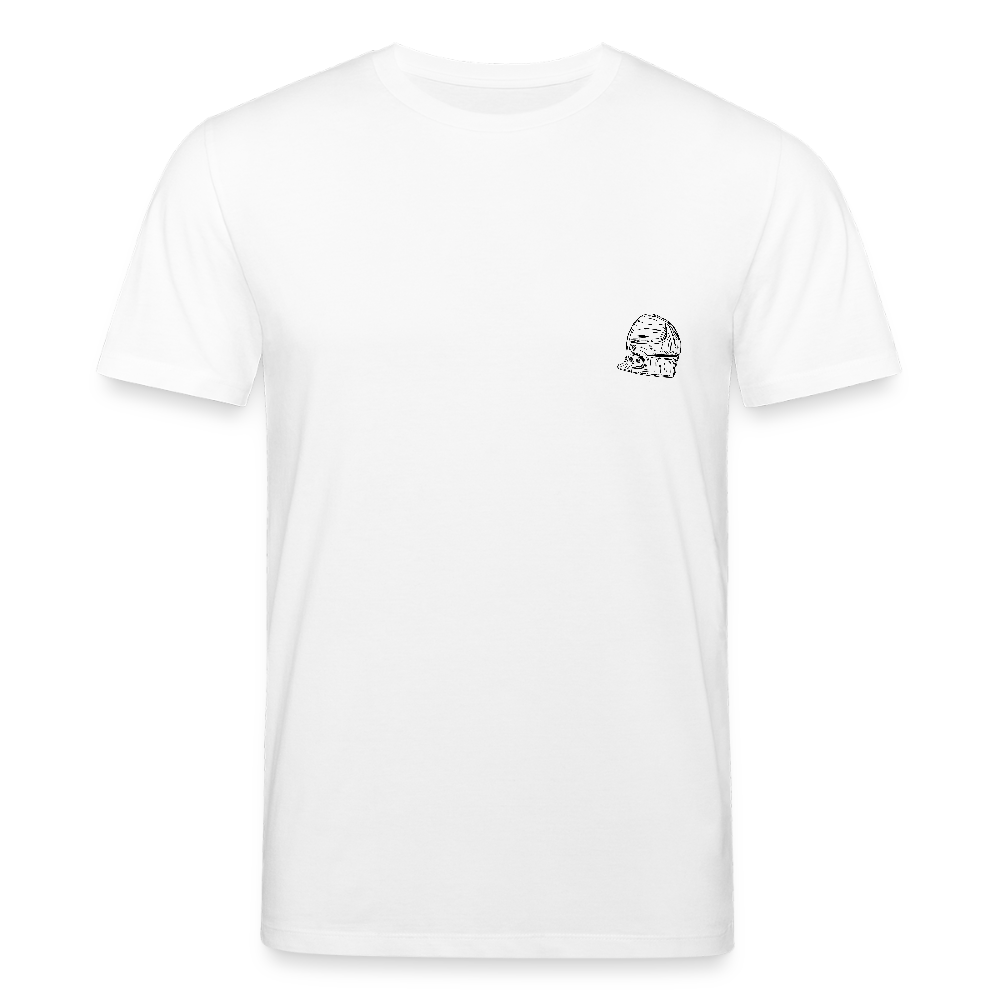 Mittelalterlicher Helm T-Shirt I "Schaller" I Spätmittelalter I hell I Bio-Shirt - Weiß