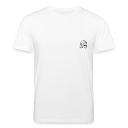 Mittelalterlicher Helm T-Shirt I "Schaller" I Spätmittelalter I hell I Bio-Shirt - Weiß