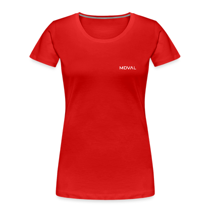 Friedrich I. Barbarossa (weißer Print hinten) I Bio-Shirt Damen - Rot