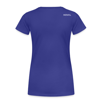 Templer Shirt | Symbol der Templer "Zwei Reiter auf einem Pferd" I dunkel I Bio-Shirt Damen - Königsblau