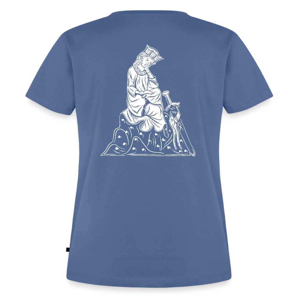 NEUES PROD Bio-Shirt Damen Walther von der Vogelweide - Taubenblau