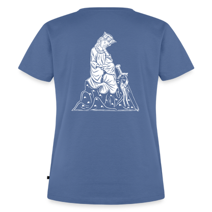 NEUES PROD Bio-Shirt Damen Walther von der Vogelweide - Taubenblau