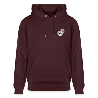 Templerhoodie | Siegel des Templerordens "Zwei Reiter auf einem Pferd" | dunkel | Bio Hoodie - Maroon