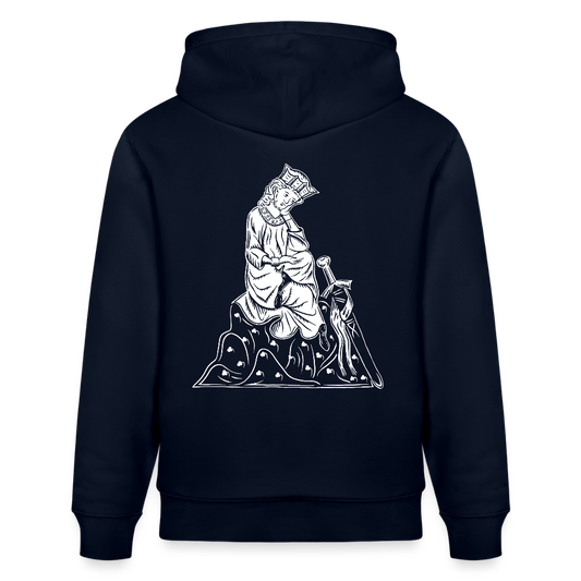 Mittelalterlicher Codex I Walther von der Vogelweide I Bio-Hoodie - Navy