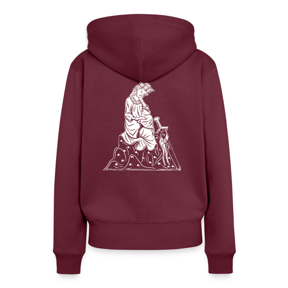 NEUES PROD FRAUEN HOODIE Walther von der Vogelweide - Burgunderrot