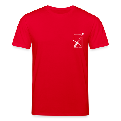 Mittelalterliches Schwert T-Shirt I "langes swertt" I Spätmittelalter I dunkel I Bio-Shirt - Rot