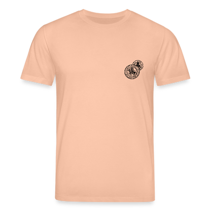 Templer Shirt | Siegel des Templerordens "Zwei Reiter auf einem Pferd" | hell | Bio-Shirt - Pfirsich