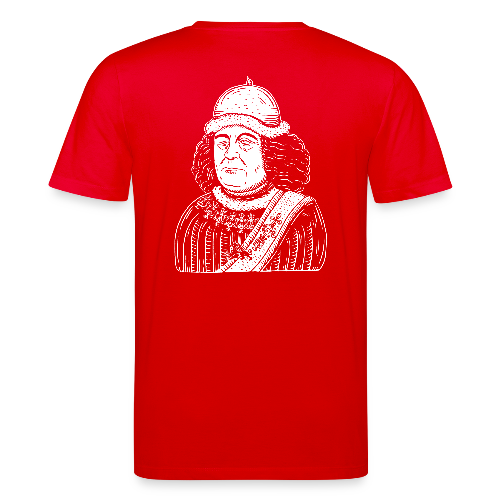 Mittelalterlicher Codex Shirt Oswald von Wolkenstein I dunkel - Rot