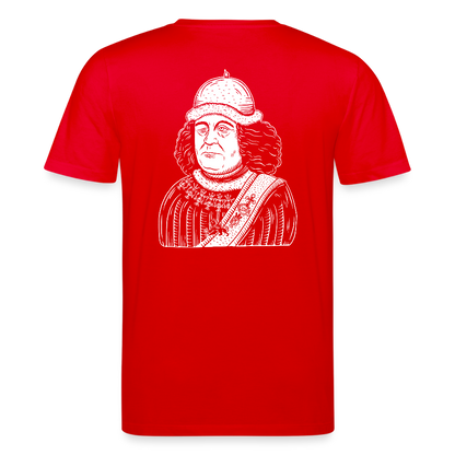 Mittelalterlicher Codex Shirt Oswald von Wolkenstein I dunkel - Rot
