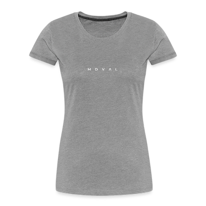 Mittelalter Shirt MDVAL Logo I tight fit I Damen - Grau meliert