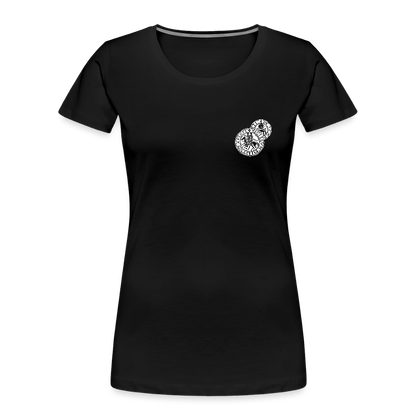 Templer Shirt | Symbol der Templer "Zwei Reiter auf einem Pferd" I dunkel I Bio-Shirt Damen - Schwarz