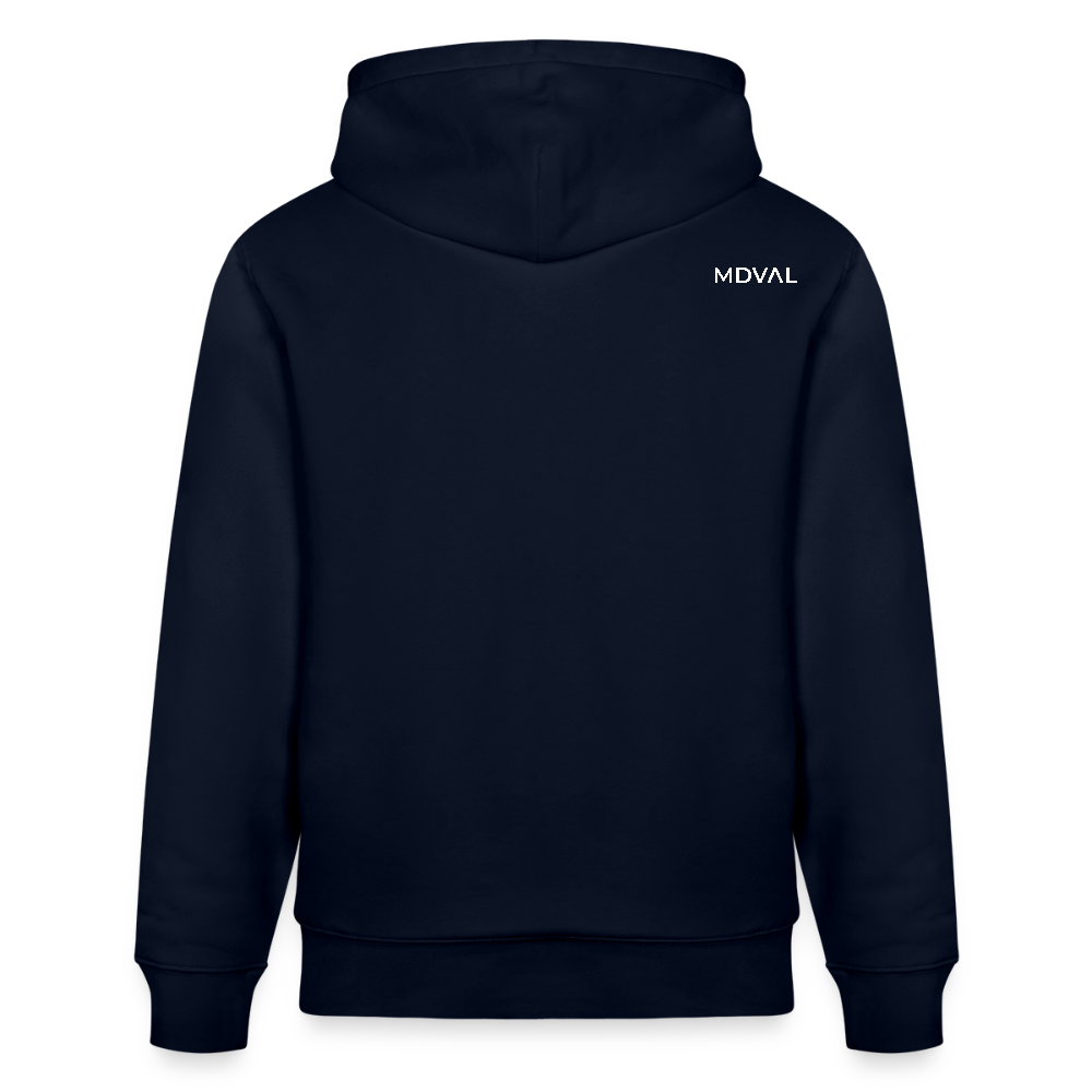 Templerhoodie | Siegel des Templerordens "Zwei Reiter auf einem Pferd" | dunkel | Bio Hoodie - Navy