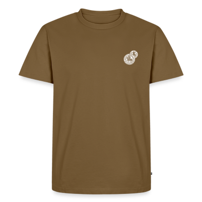 Templer Shirt | Siegel des Templerordens "Zwei Reiter auf einem Pferd" | dunkel | Bio Hoodie - Nussbraun