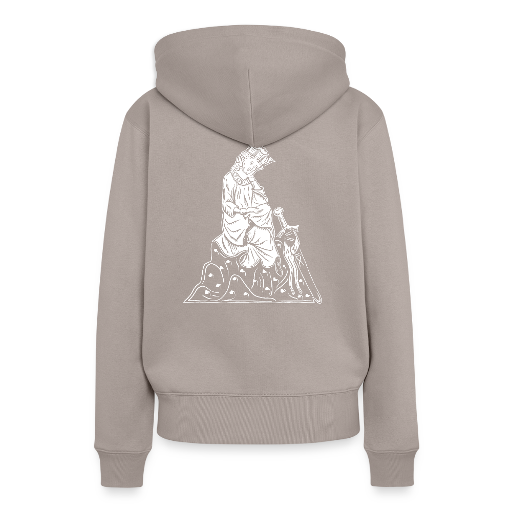NEUES PROD FRAUEN HOODIE Walther von der Vogelweide - Taupe