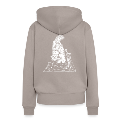 NEUES PROD FRAUEN HOODIE Walther von der Vogelweide - Taupe