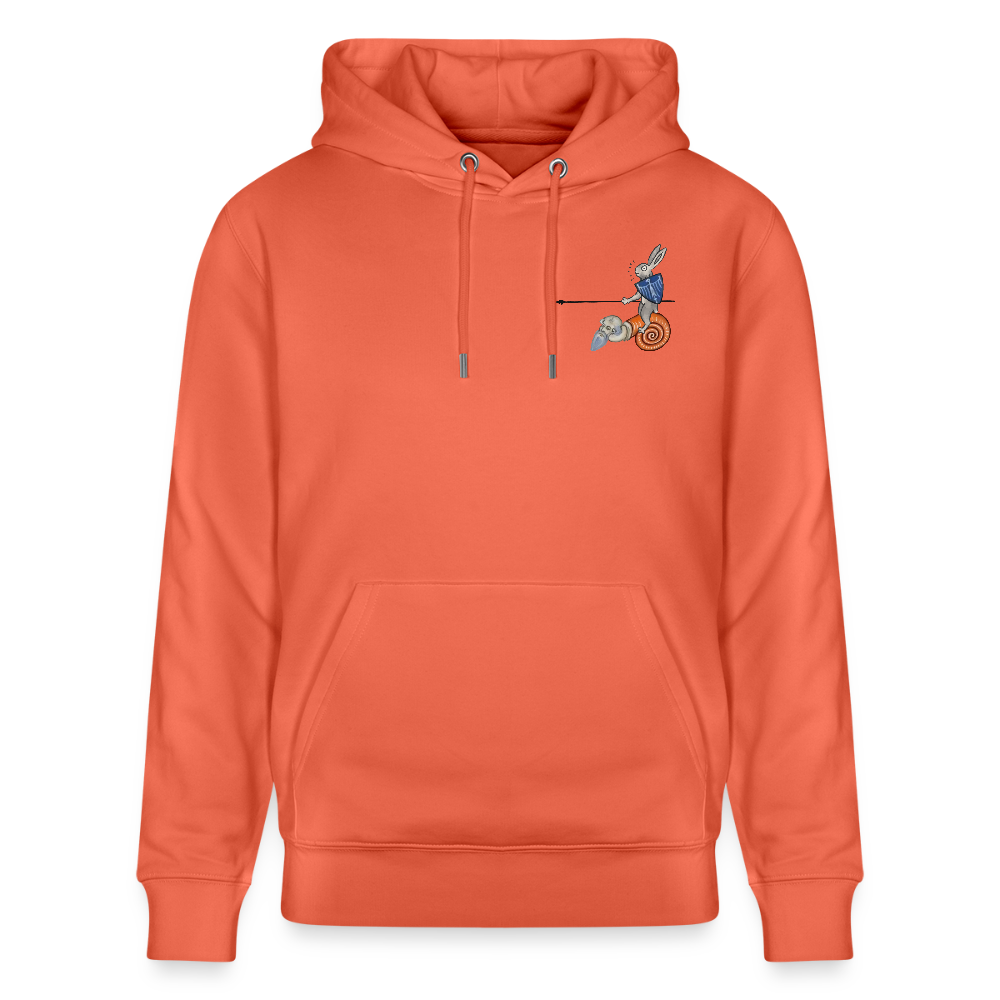 Mittelalterliche Tiere T-Shirt "Tjostender Hase" I Bio-Hoodie - Hellrot