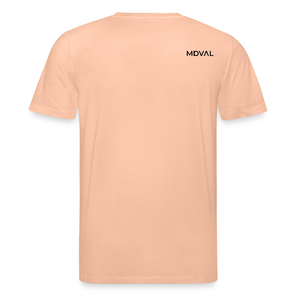 Mittelalterliche Tiere T-Shirt I "Tjostender Hase" I hell I Bio-Shirt - Pfirsich
