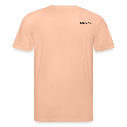 Mittelalterliche Tiere T-Shirt I "Tjostender Hase" I hell I Bio-Shirt - Pfirsich
