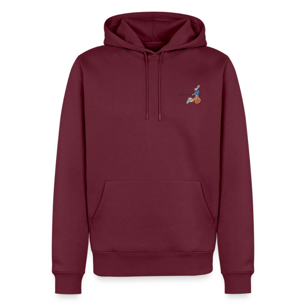 Mittelalter Tiere Hoodie | Tjostender Hase - Burgunderrot