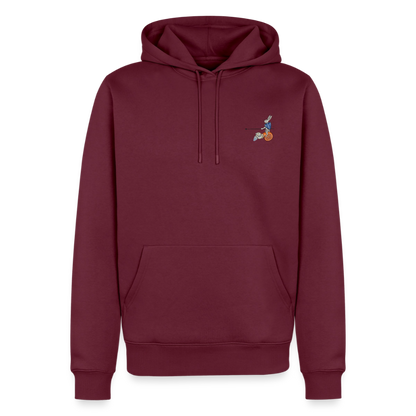 Mittelalter Tiere Hoodie | Tjostender Hase - Burgunderrot
