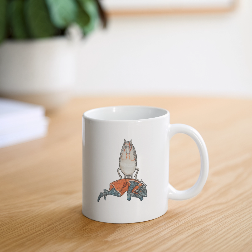 Falscher Reiter Tasse Mittelalter - Weiß