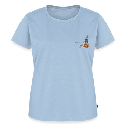 NEUES PROD Bio-Shirt Damen Tjostender Hase - Hellblau