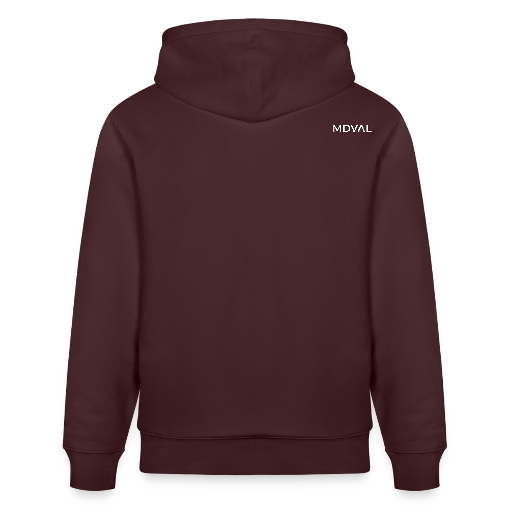 Templerhoodie | Siegel des Templerordens "Zwei Reiter auf einem Pferd" | dunkel | Bio Hoodie - Maroon