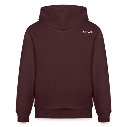 Templerhoodie | Siegel des Templerordens "Zwei Reiter auf einem Pferd" | dunkel | Bio Hoodie - Maroon