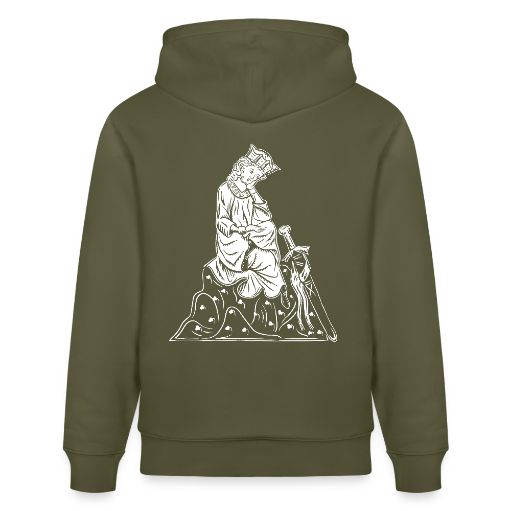Mittelalterlicher Codex I Walther von der Vogelweide I Bio-Hoodie - Khaki Grün