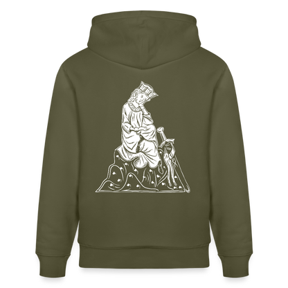 Mittelalterlicher Codex I Walther von der Vogelweide I Bio-Hoodie - Khaki Grün