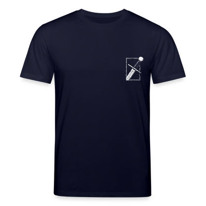 Mittelalterliches Schwert T-Shirt I "swertelin" I Hochmittelalter I dunkel I Bio-Shirt - Navy