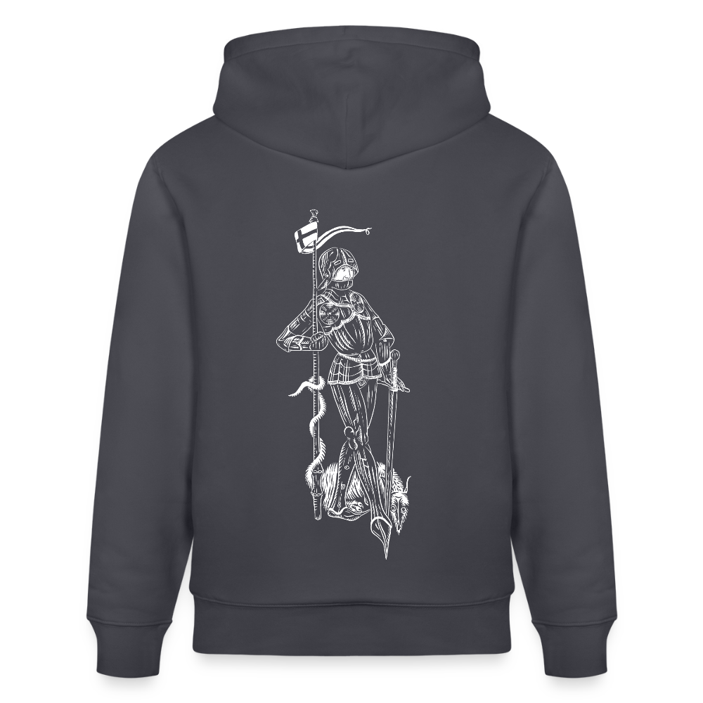 Geschichtsfenster Mittelalter Hoodie | Heiliger Georg Bio Hoodie - Indigoblau